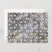 Natuurlijke Grijze Steen Mozaïek patroon bloem van Briefkaart (Voorkant / Achterkant)