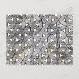 Natuurlijke Grijze Steen Mozaïek patroon bloem van Briefkaart