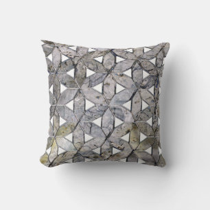 Natuurlijke Grijze Steen Mozaïek patroon bloem van Kussen