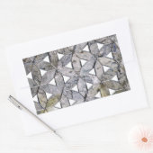 Natuurlijke Grijze Steen Mozaïek patroon bloem van Rechthoekige Sticker (Envelop)