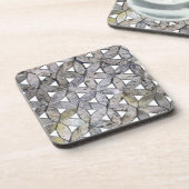 Natuurlijke grijze steenmozaïek, levensbloem bier onderzetter (Linkerzijde)