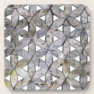 Natuurlijke grijze steenmozaïek, levensbloem bier onderzetter