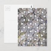 Natuurlijke grijze steenmozaïek, levensbloem briefkaart (Voorkant / Achterkant)