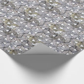 Natuurlijke grijze steenmozaïek, levensbloem cadeaupapier (Hoek)