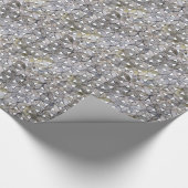 Natuurlijke grijze steenmozaïek, levensbloem cadeaupapier (Hoek)
