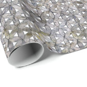 Natuurlijke grijze steenmozaïek, levensbloem cadeaupapier (Rol Hoek)