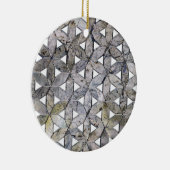 Natuurlijke grijze steenmozaïek, levensbloem keramisch ornament (Rechts)