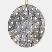 Natuurlijke grijze steenmozaïek, levensbloem keramisch ornament (Links)