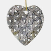 Natuurlijke grijze steenmozaïek, levensbloem keramisch ornament (Rechts)