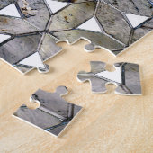 Natuurlijke grijze steenmozaïek, levensbloem legpuzzel (Zijkant)