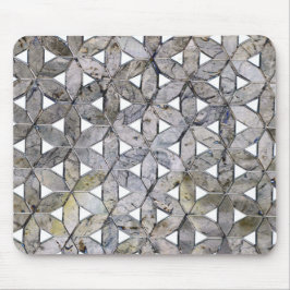 Natuurlijke grijze steenmozaïek, levensbloem muismat