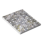 Natuurlijke grijze steenmozaïek, levensbloem notitieblok (Schuin)