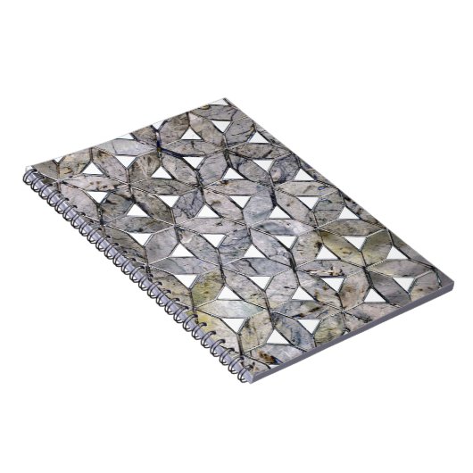Natuurlijke grijze steenmozaïek, levensbloem notitieboek (Rechterzijde)