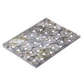 Natuurlijke grijze steenmozaïek, levensbloem notitieboek (Linkerzijde)