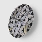 Natuurlijke grijze steenmozaïek, levensbloem ronde klok (Hoek)