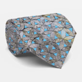 Natuurlijke grijze steenmozaïek, levensbloem stropdas (Opgerold)