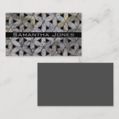 Natuurlijke grijze steenmozaïek, levensbloem visitekaartje (Voorkant / Achterkant)