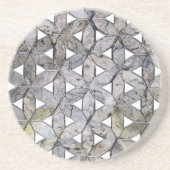 Natuurlijke grijze steenmozaïek, levensbloem zandsteen onderzetter (Voorkant)