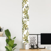 Natuurlijke Groei Hoogte Grafiek Liniaal Flora Lea Poster (Thuiskantoor)