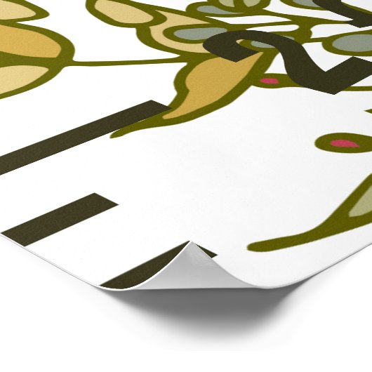 Natuurlijke Groei Hoogte Grafiek Liniaal Flora Lea Poster (Hoek)