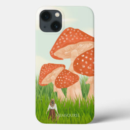 Natuurlijke groen landschap Paddestoel Modern Case-Mate iPhone Case