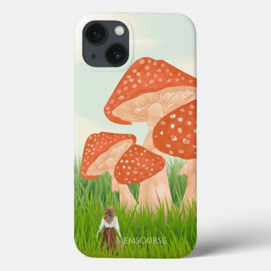 Natuurlijke groen landschap Paddestoel Modern Case-Mate iPhone Case (Achterkant)
