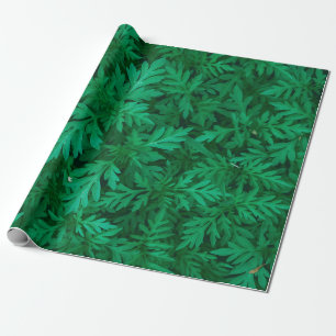 Natuurlijke groene achtergrond van groene bladeren cadeaupapier
