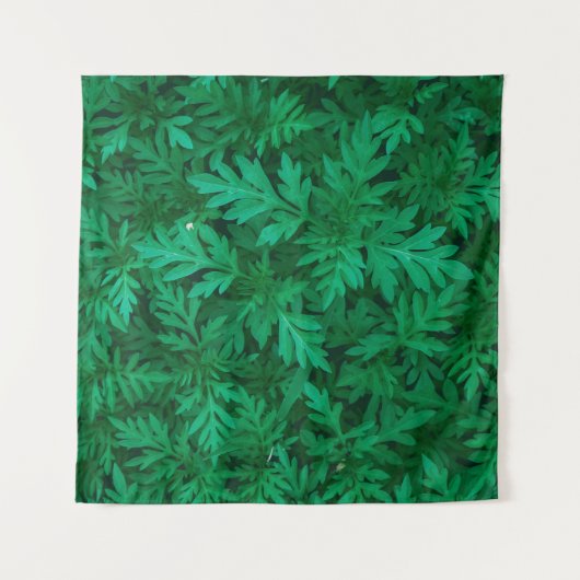 Natuurlijke groene achtergrond van groene bladeren wandkleed (Voorkant (horizontaal))