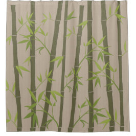 Natuurlijke groene Bamboe-Planten Douchegordijn