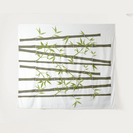 Natuurlijke groene Bamboe-Planten Wandkleed (Voorkant (horizontaal))