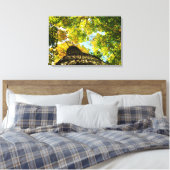 Natuurlijke groene en gele bomen canvas afdruk (Insitu (Slaapkamer))