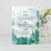 Natuurlijke groene en witte handgeschilderde heuve menu (Staand voorkant)