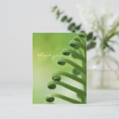 Natuurlijke, groene krullende bladeren briefkaart (Staand voorkant)