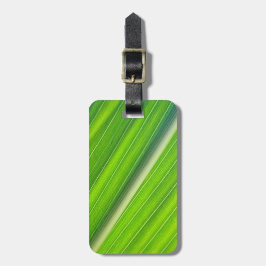 Natuurlijke groene streep bagagelabel (Voorkant verticaal)