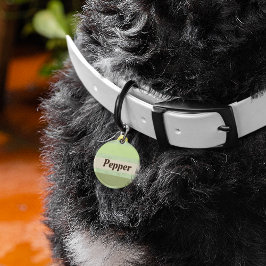 Natuurlijke groene strepen huisdierpenning