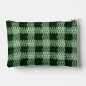 Natuurlijke groene tinten Plaid Artisan Haakprint Etui (Achterkant)