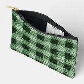 Natuurlijke groene tinten Plaid Artisan Haakprint Etui (Open)