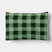 Natuurlijke groene tinten Plaid Artisan Haakprint Etui (Voorkant)