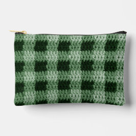Natuurlijke groene tinten Plaid Artisan Haakprint Etui