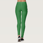 Natuurlijke groene Waterverf PERSONALISEREN Leggings (Achterkant)