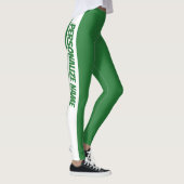 Natuurlijke groene Waterverf PERSONALISEREN Leggings (Rechts)