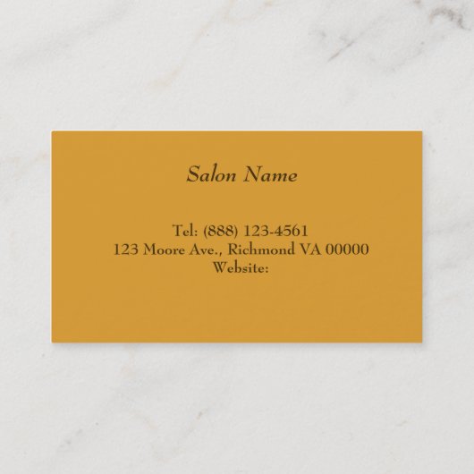 Natuurlijke Haar Stylist Afro Vrouw Visitekaartje (Achterkant)