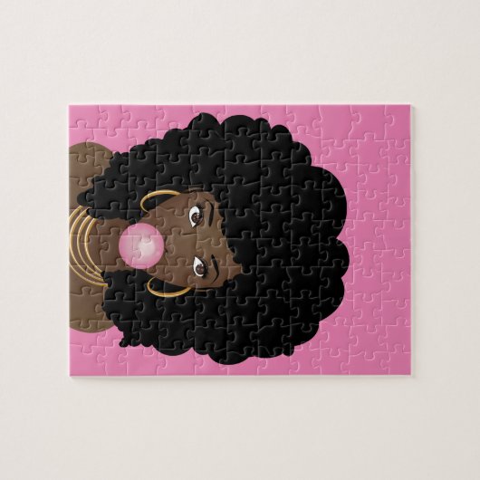 Natuurlijke Haarschoonheid, Popping Bubblegum, Roz Legpuzzel (Horizontaal)