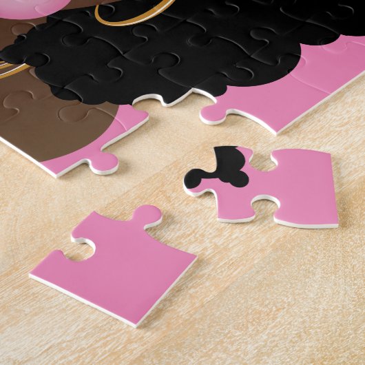 Natuurlijke Haarschoonheid, Popping Bubblegum, Roz Legpuzzel (Zijkant)