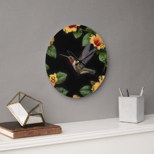 "Natuurlijke Harmonie: Een Hummingbird Hibiscus Bl Grote Klok