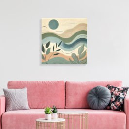 Natuurlijke Harmonie - Organische Abstracte Golfsl Canvas Afdruk