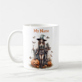 Natuurlijke Heks: Halloween Heks Custom Cup Koffiemok