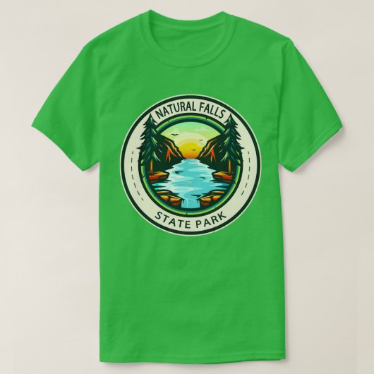 Natuurlijke Herfsten State Park Oklahoma Badge T-shirt (Design voorkant)