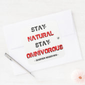 Natuurlijke het verblijf, blijft allesetend! vierkante sticker (Envelop)