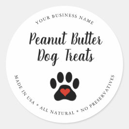 Natuurlijke honden lekkernij ronde sticker